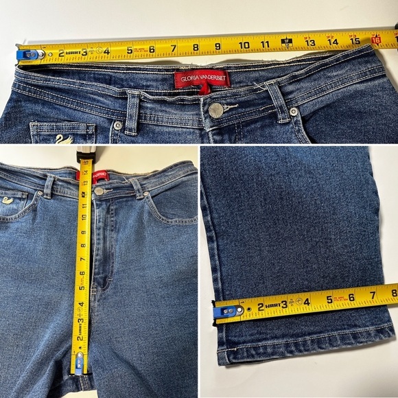 Vintage 90s Gloria Vanderbilt Mom Jeans Straight Leg Tapered Medium Wash Size 14 - Picture 14 of 14